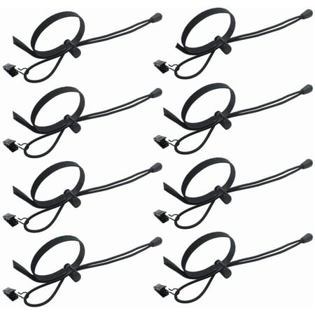 Foto&Tech 8 Pieces Background String Clips Holder Backdrop Clamps Lock Support Muslin Screen Adjustable Multi-Functional Strap Clip for Crossbar Backdrop Support Stands in Photo Video Studio (Black)