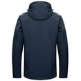 thumbnail image 3 of Little Donkey Andy Men's Warm Winter Softshell Jacket Windproof Mountain Ski Snow Coat with Removable Hood Dark Blue 3XL, 3 of 7