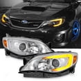 thumbnail image 2 of AKKON - [C-Style] For 2008-2014 Subaru Impreza WRX LED DRL Tube Switchback Turn Signal Projector Headlights, 2 of 7