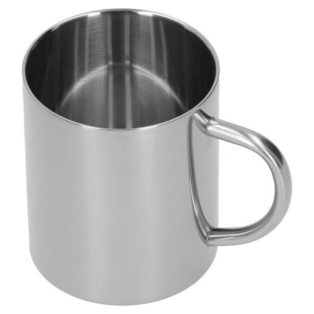 Tazón taza de acero inoxidable, taza taza de agua inoxidable 304 con taza taza con asa lograr más