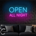 thumbnail image 3 of C-CRAFT Open All Night Neon Led Light Up 23 inch for Bar Pub Wall Decor, 3 of 5