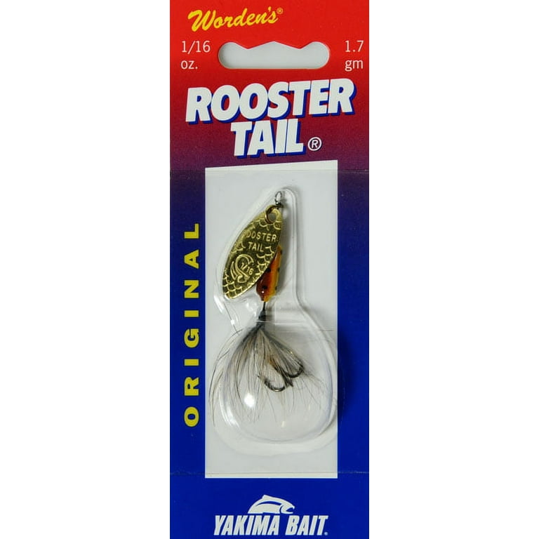 Rooster Tail, Inline Spinnerbait Fishing Lure, 1/16 oz, Brown Trout