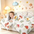 thumbnail image 3 of Homewish Watercolor Plant Mushrooms Twin Comforter Sets,Botanical Fungi Bedding Set,White Red,Light Gray Reversible,2pcs,1 Comforter and 1 Pillowcase, 3 of 7