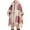 Red, variant on Xfvqtps Women Cape Faux Fur Collar and Cuff Tassel Hem Cloak Open Front Grid Print Plaid Large Size Loose Thickened Windproof Coldproof Warm Winter Long Coat Red