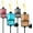 Colorful, variant on 4 Pack Colorful Glass Garden Torch 12 oz Outdoor Torch Garden Décor,60-Inch Upgraded Citronella Torches with 3-Prong Grounded Stake for Party Patio Pathway