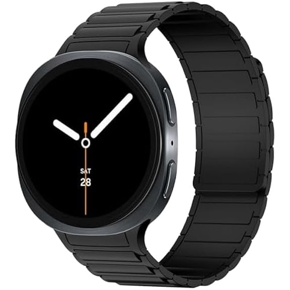 xixishop Magnetic Bands Compatible with Samsung Galaxy Watch 8 Band 40mm 44mm/Galaxy Watch 8 Classic 46mm, Soft Silicone Strong Magnet Sport Strap for Galaxy Watch 8/8 Classic 2025 Women Men