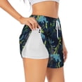 thumbnail image 2 of Disketp Cartoon Dinosaur Print Women's Shorts Workout Shorts for Athletic Gym Running Shorts with Phone Pockets XX-Large, 2 of 8