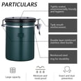 thumbnail image 3 of Stainless Steel Coffee Canister - 1.8L Kitchen Food Storage Container with Date Tracker, CO2-Release Valve and Measuring Scoop For Ground Coffee, Beans, Tea, Sugar, 1800ML Large, 3 of 5