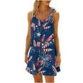 thumbnail image 2 of SMihono Robe Maxi Bohème d'Été pour Femmes Grande Taille Robes de Plage Femmes Aguichant Hawaïenne Tropicale Imprimée Sans Manches à Bretelles Robe Mini d'Été Ample Confortable Robe Bohème de Plage Robe Évasée de Plage, 2 of 5