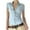 Blue A, variant on Womens Button Down Shirt Short Sleeve Stripes Fitted Y2k Tops Lapel V Neck Casual Fashion Summer Blouses (S, Blue A)