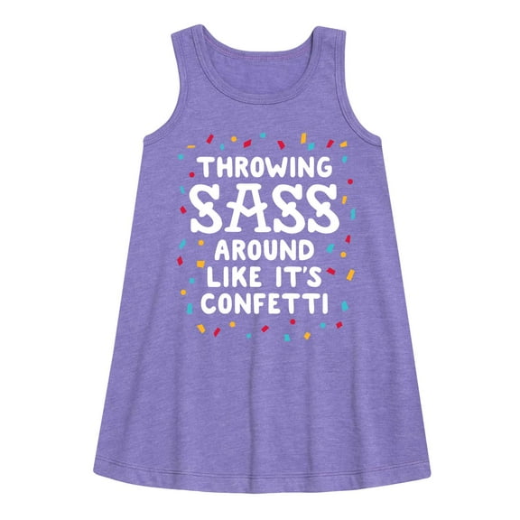 Instant Message - Throwing Sass Around Like It's Confetti Graphic Sleeveless Aline Dress