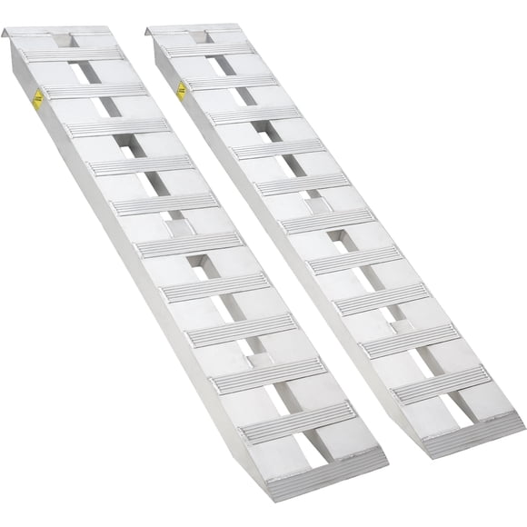Rampes de Chargement en Aluminium, Capacité de 6000 Lb pour VTT, Motocyclette, Quad, Tondeuse à Gazon, Souffleuse à Neige, 84"x15 Pouces, 2 Pcs