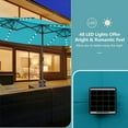 thumbnail image 6 of YYAo Outdoor Garden Umbrella,Market Umbrella,15 Feet Twin Patio Umbrella with 48 Solar LED Lights-Turquoise, 6 of 11