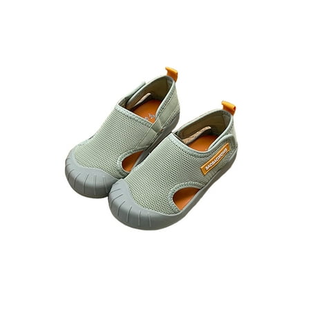 

Tenmix Kids Summer Shoe Mesh Casual Shoes Beach Flat Sandals Breathable Sport Sandal Girls Boys Fashion Hollow Out Green 4.5C