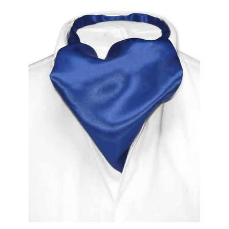 - Biagio ASCOT Solid ROYAL BLUE Color Cravat Men's Neck Tie
