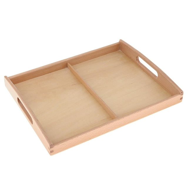 Bandeja de clasificación de madera , materiales , dos compartimentos, bandejas de juguetes de clasificación de madera para bebés,