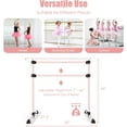 thumbnail image 2 of YANG2 4FT Ballet Barre Portable, Freestanding Double Ballet Barre Height Adjustable with Anti Slip Base, Heavy Duty Stretch Dance Bar for Home Workout Pink, 2 of 10