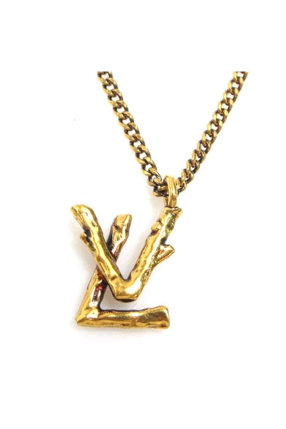 Pre-Owned Louis Vuitton LV Twig Pendant Necklace in Gold, Women's, MP2456, Free Shipping,...