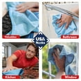 thumbnail image 6 of USANOOKS Microfiber Cleaning Cloth Grey - 12 Pcs (12.5"x12.5") - High Performance - 1200 Washes, Ultra Absorbent Microfiber Towel Weave Grime & Liquid for Streak-Free Mirror Shine - Car Washing Cloth, 6 of 7