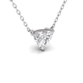 thumbnail image 4 of SZUL Women's Lab Grown 1/2 Carat Floating Trillion Shaped Diamond Solitaire Pendant in 14K White Gold, 4 of 7