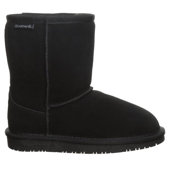 BEARPAW's Youth Emma Black Boot Size 7 | Youth Boot | Youth Slip On Boot