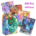 thumbnail image 2 of 2024 New English Cards Holographic EX Vstar Vmax GX V Letter Rainbow Arceus Shiny Charizard Mewtwo Evolution Flash Card, 2 of 5