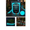 thumbnail image 4 of POLISE Spaces 200 Pack Glow in the Dark Garden Pebbles Colorful Luminous Stones Solar Powered Waterproof Decor for Outdoor Pathways Landscaping and Aquariums, 4 of 8