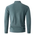 thumbnail image 4 of pstuiky camisa de manga larga para hombre, Suéter de punto cálido de color sólido de moda informal para hombre, manga larga, top redondo Tops de talla grande para hombre m, 4 of 6