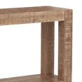 thumbnail image 2 of Lee 68 Inch Sofa Console Table, 1 Shelf and Open Frame, Distressed Brown- Saltoro Sherpi, 2 of 5