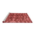 thumbnail image 2 of Ahgly Company Machine Washable Indoor Square Abstract Red Modern Area Rugs, 8' Square, 2 of 4