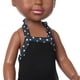 thumbnail image 3 of Bewildely Muñeca africana de juguete para Cosplay, decoración de pelo rizado, fiesta de moda, vacaciones, adorno decorativo de simulación, Muñecas y casas de muñecas Vestido Lunares Negro, 3 of 6