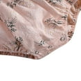 thumbnail image 4 of Baby Girls Spaghetti Strap Rompers Floral Print Backless Jumpsuit with Headband, 4 of 6