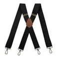 thumbnail image 3 of SGFCWSX Men's X-Back Suspenders, Adjustable Elastic 4-Clip Formal Casual Black, 3 of 4