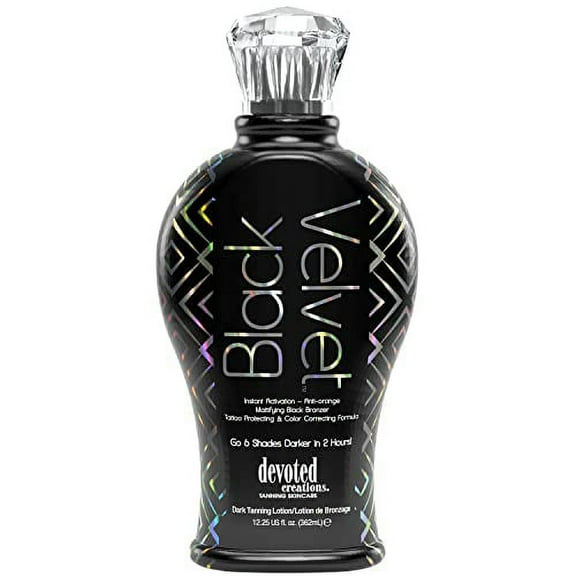 Devoted Creations Black Velvet Anti-Orange Mattifying Black Bronzer Tanning Lotion 12.25 oz