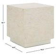 thumbnail image 3 of SAFAVIEH Kiely Rustic Square Stool, Champagne Faux Mother Of Pearl (16.5 in. W x 16.5 in. D x 18.1 in. H), 3 of 9