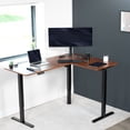 thumbnail image 6 of VIVO Dark Walnut / Black Electric 63" x 47" Corner Standing Desk, 6 of 6