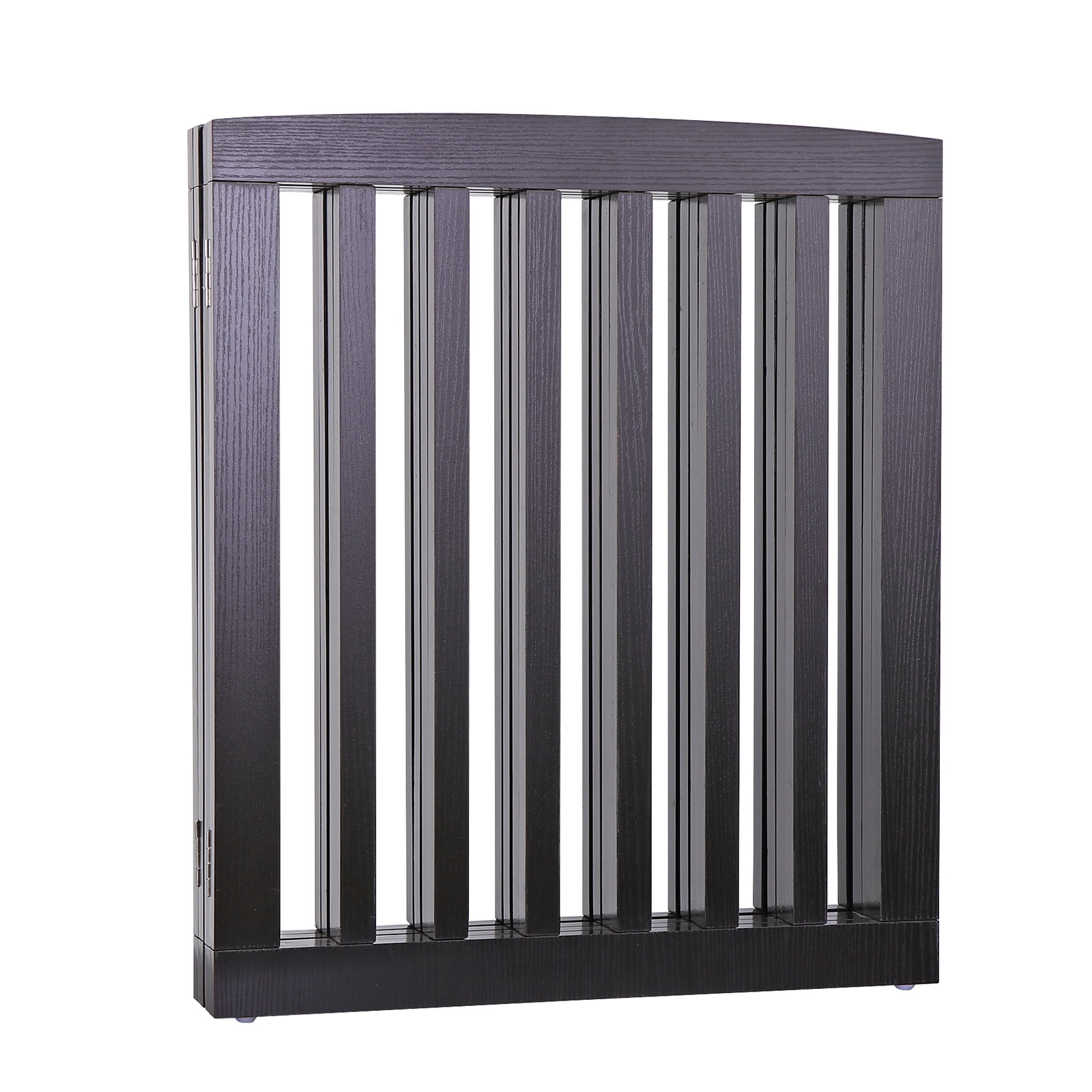 ZYPPP 4 Panels Dog Gate Pet Fence Safety Barrier Freestanding Doorway Coffee Colour