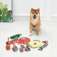 thumbnail image 1 of Dog Chewing Knot Toy Set Christmas Style Pet Supplies Wear Resistant Rope Knot Puppy Fun Interactive Toy Teeth Cleaning Supplies SET 3-10pcs, 1 of 5