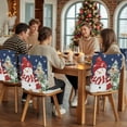 thumbnail image 5 of Christmas Red Snowman Chair Covers Set of 6 Winter Snowflakes Xmas Tree Blue Chair Back Covers Stretch Removable Washable Slipcovers Protector for Dining Room Kitchen Party Decor, 5 of 5