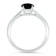 thumbnail image 2 of 1 ct Oval Cut Natural Onyx Solitaire 18K White Gold Womens Engagement Ring, 2 of 6