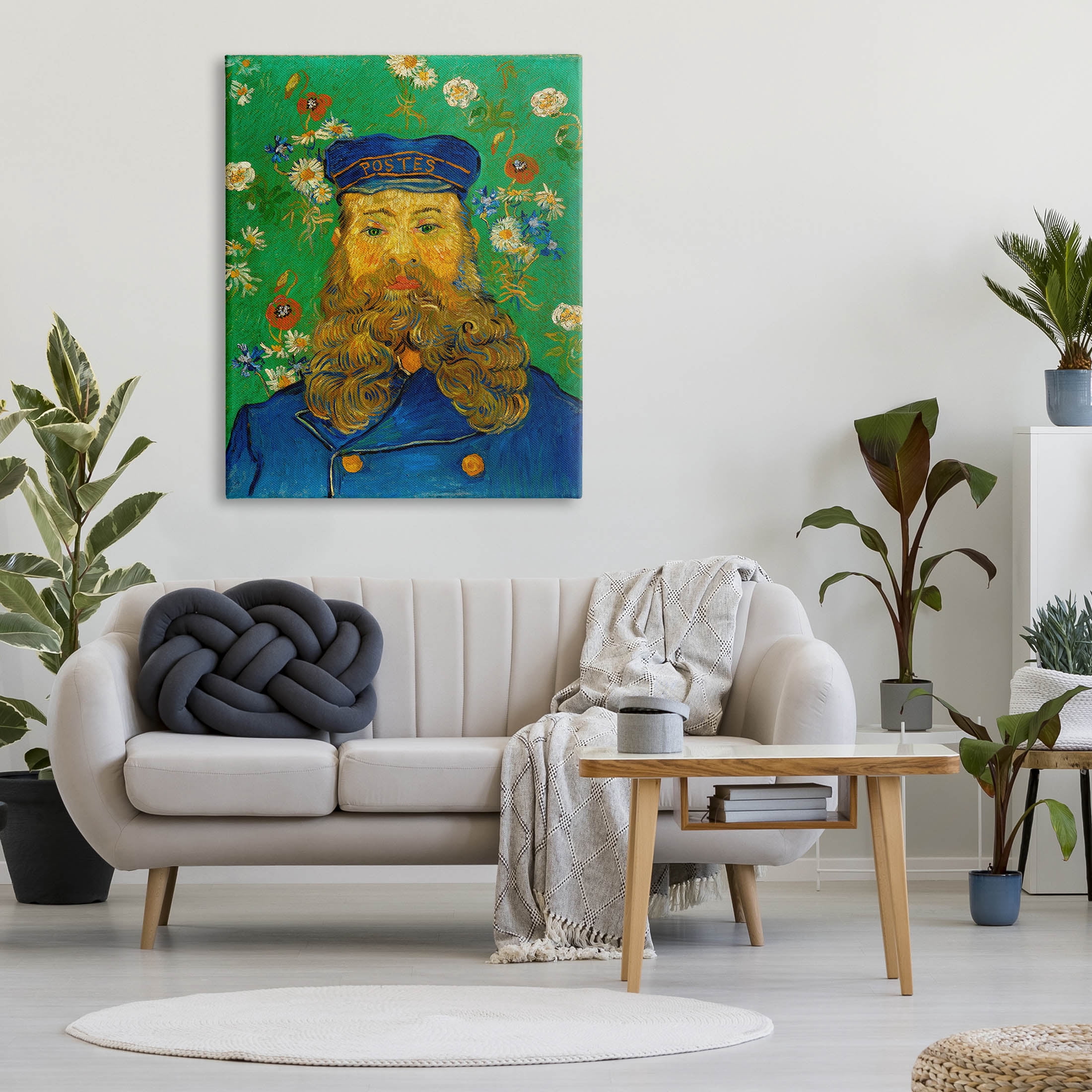 Portrait Of Joseph Roulin Van Gogh Botanical & Floral Painting Gallery Wrapped Canvas Print Wall Art