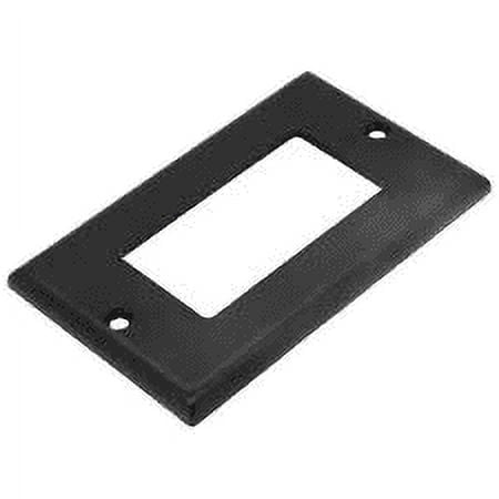 004-80401E Single Standard Size Thermoset Device Mount 1-Gang Decora/GFCI Device Decora Wallplate, Black, No Screws