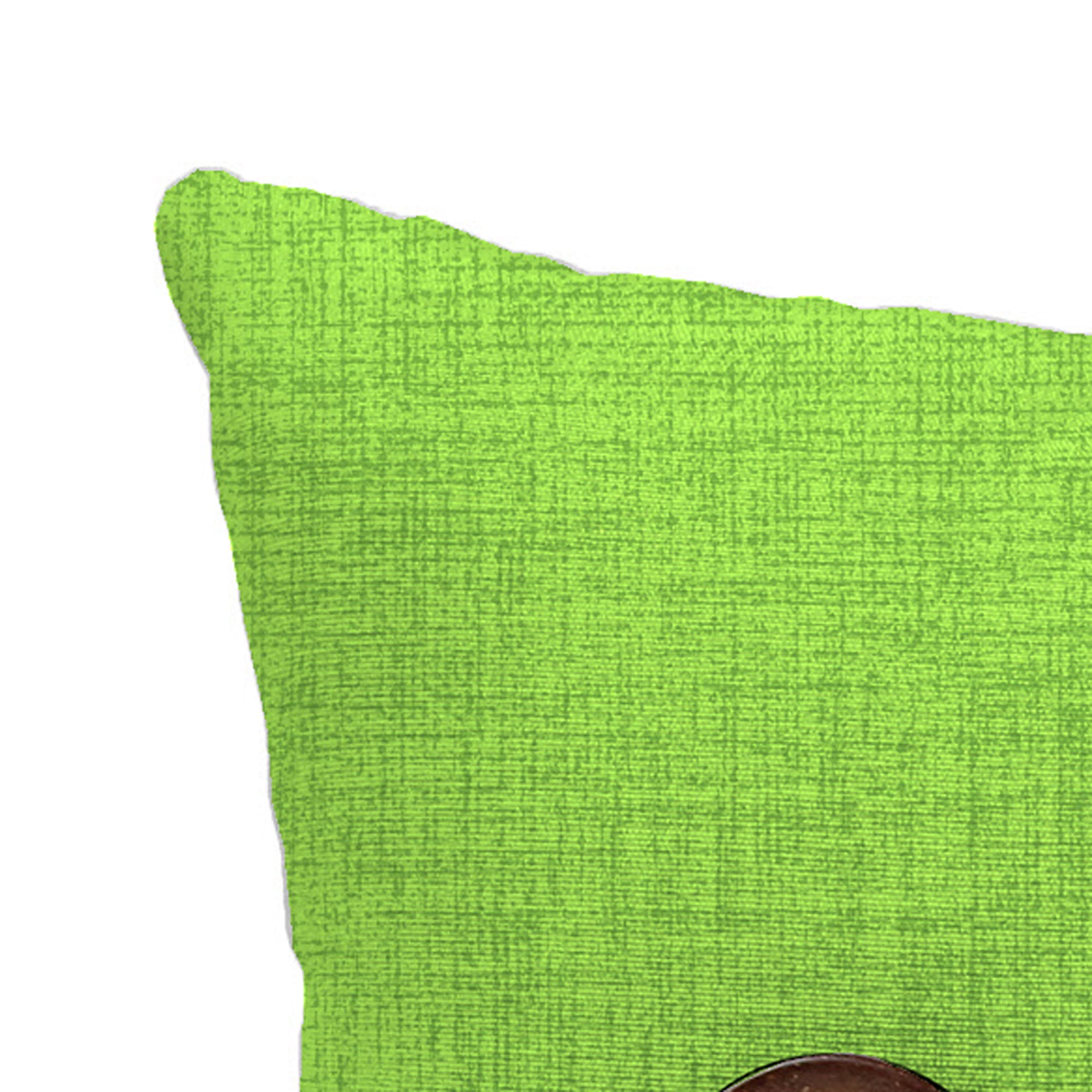 Jordan Manufacturing 13" x 20" Zayne Turf Lime Green Crosshatch Rectangular Outdoor Lumbar Throw Pillow with 3 Coconut Buttons (2 Pack)