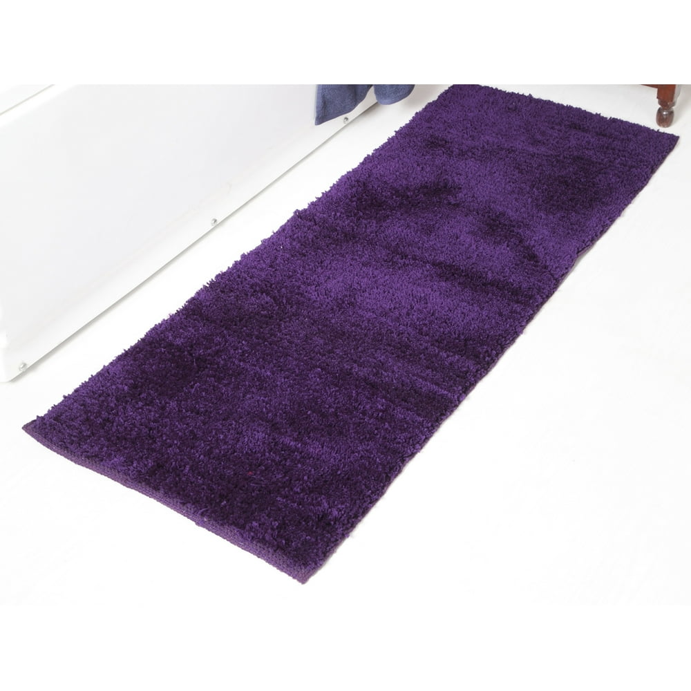 Addy Home Plush Collection Area Rug, Bath Rug or Runner PURPLE (24 in
