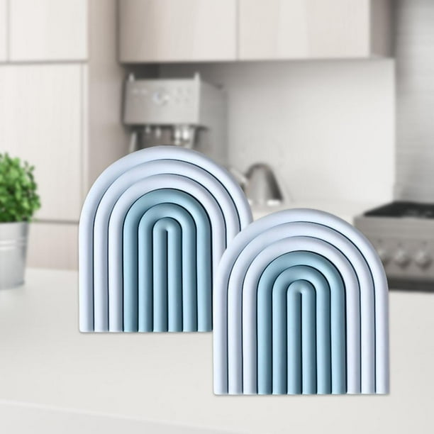 Grandes posavasos de silicona de 6 ", conjunto de 2, Posavasos de bebidas, montañas forma de forma forma forma , no, antiadherente, para BLESIY Posavasos para bebidas