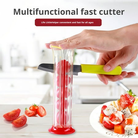 

Yanerim Grapes Cutter Strawberry Slicer Small Tomato Cherries Cutter Fruit Container Holder Cutter Fruit Salad Making Tool for Kids