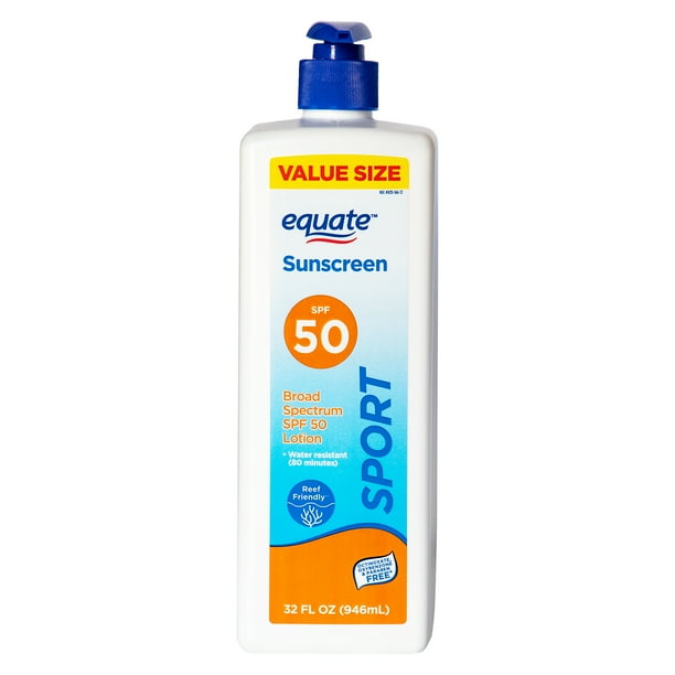 equate walmart sport lotion spf 50