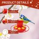 thumbnail image 2 of Comedero para pájaros con flores amarillas con pieza colgante de plástico desmontable, comedero para pájaros portátil, decoración de jardín., 2 of 3