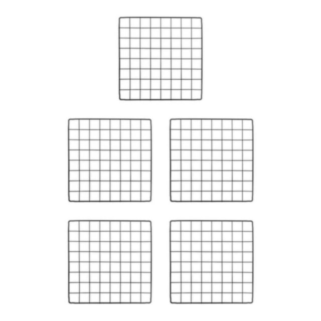 Transemion Portable Pet Playpen Panel Cage Fence Metal Guinea pig Wire Black General Grid 5Set
