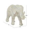 thumbnail image 3 of 5" x 9" White Polyresin Elephant Sculpture, by DecMode, 3 of 9